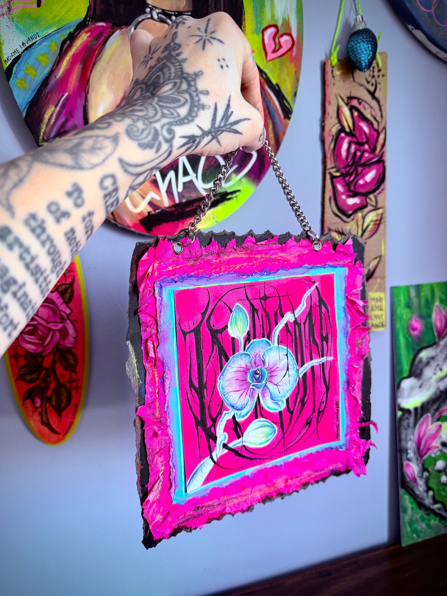Peinture "Trash/Fragile Orchids"