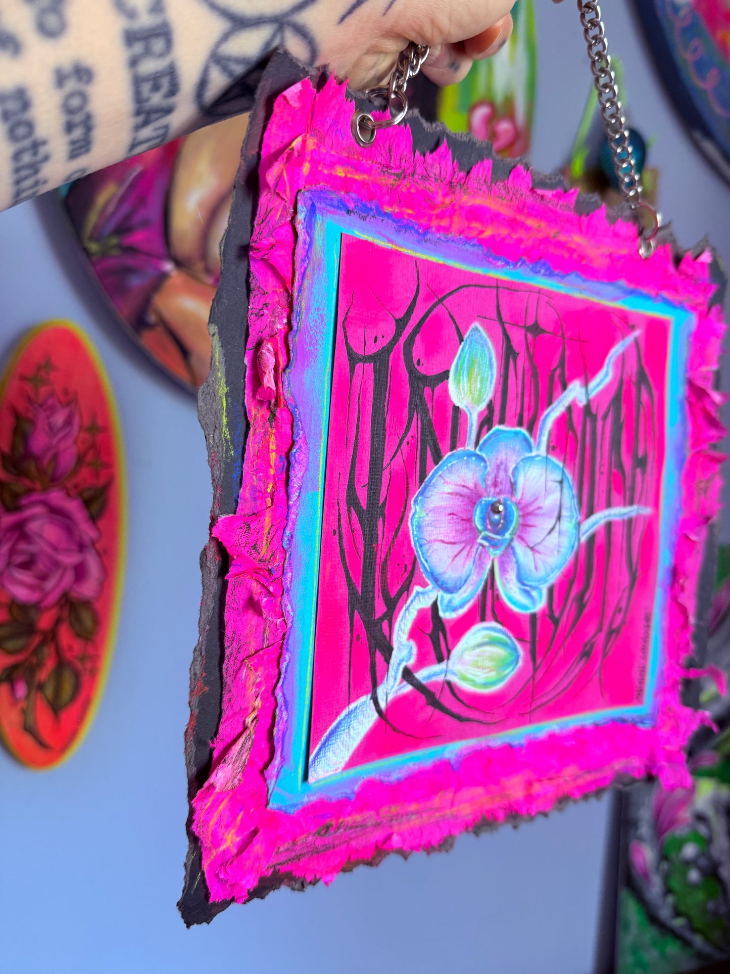 Peinture "Trash/Fragile Orchids"