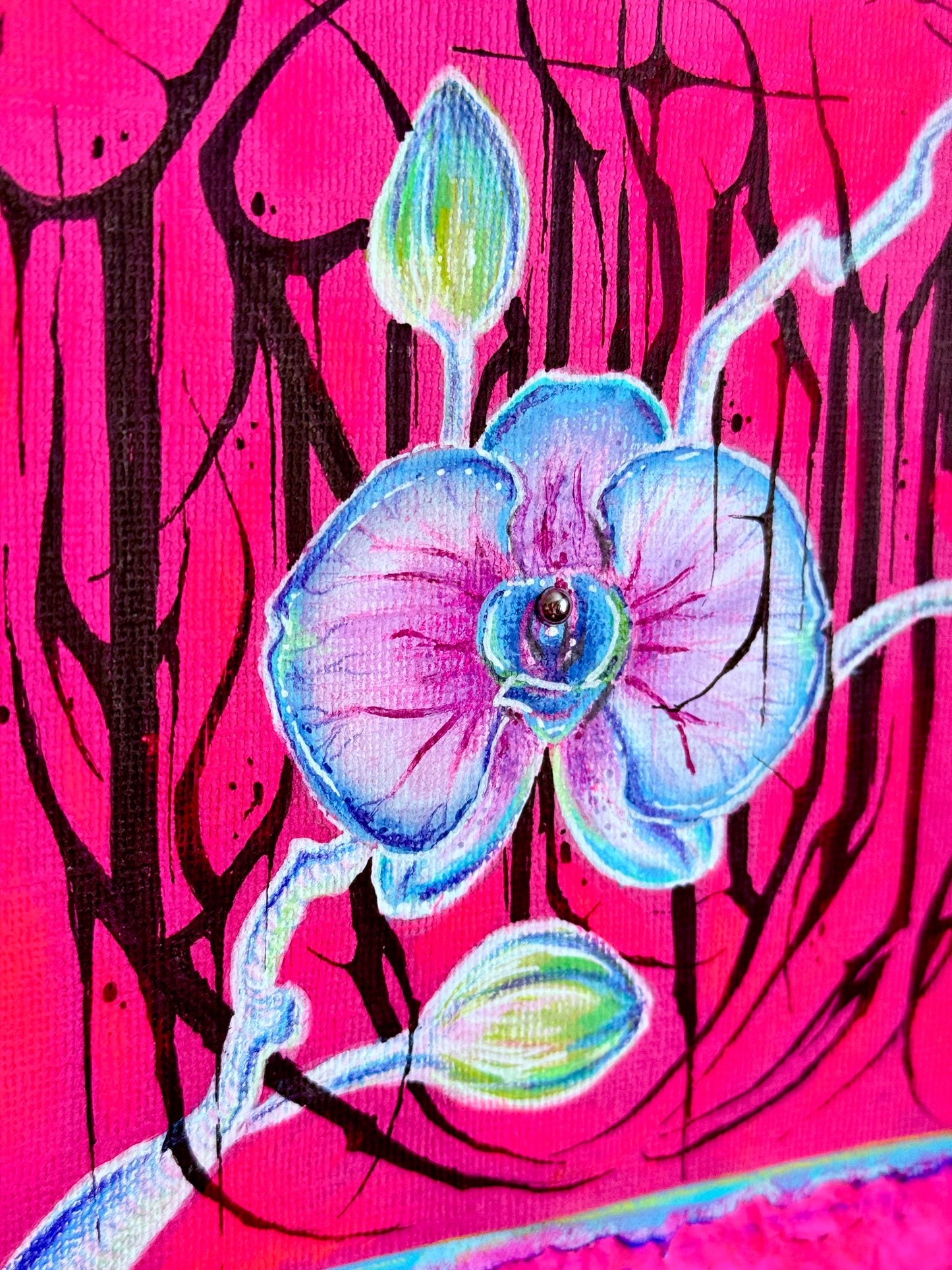 Peinture "Trash/Fragile Orchids"