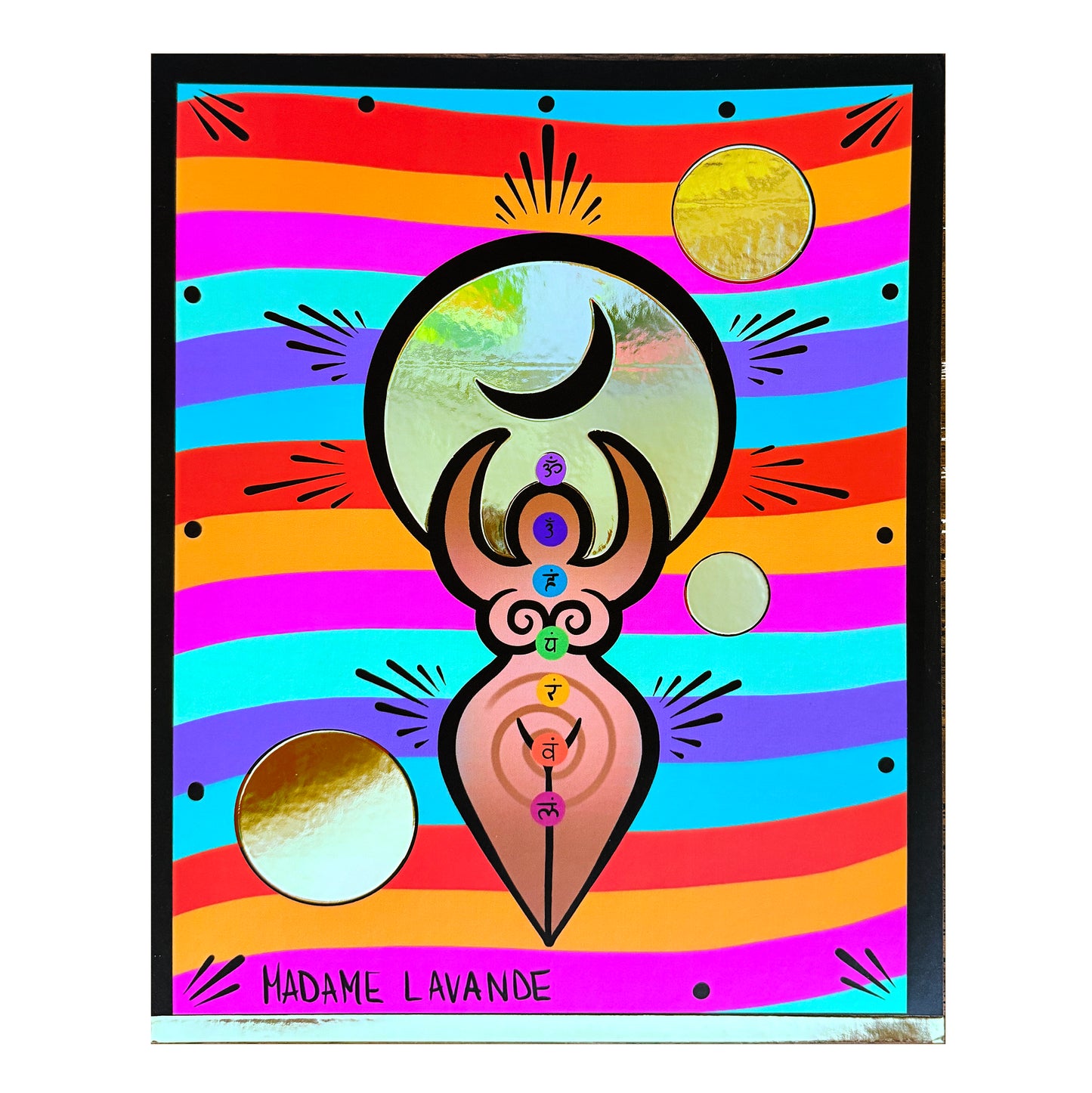 Print "Gold Chakras Goddess"