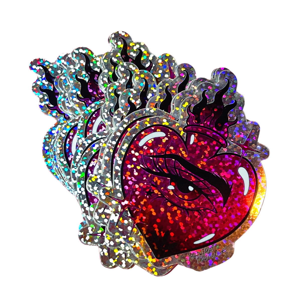Sticker "Eyed Sacred Heart" Glitter