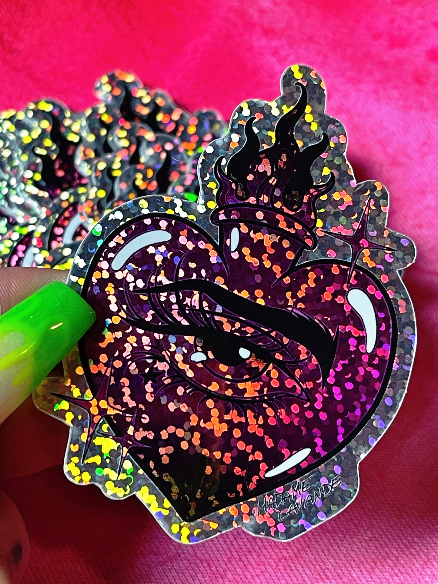 Sticker "Eyed Sacred Heart" Glitter