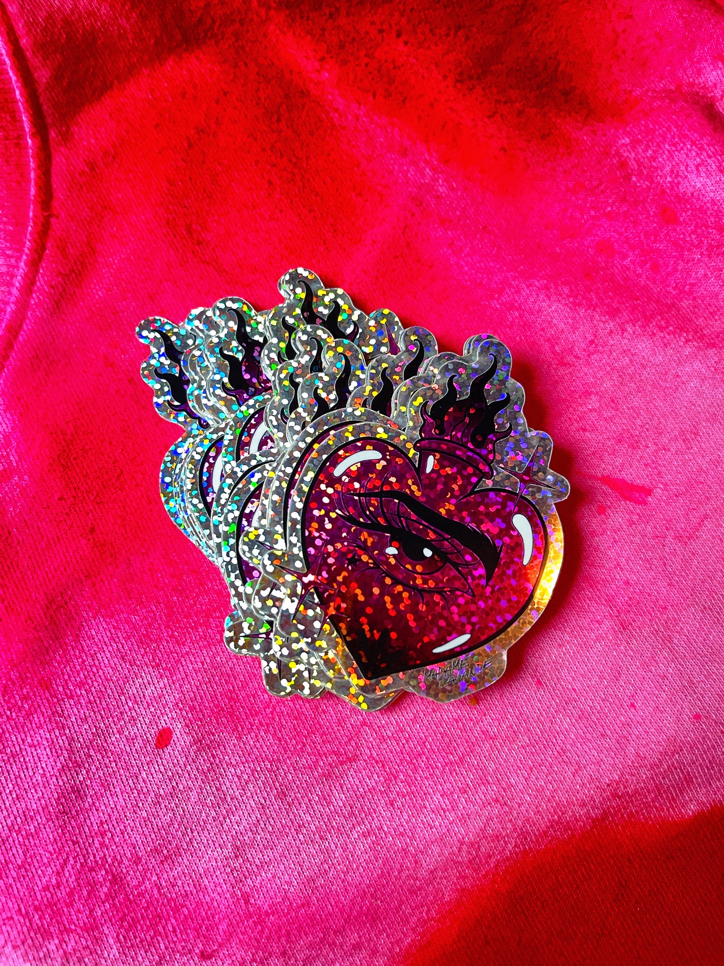 Sticker "Eyed Sacred Heart" Glitter